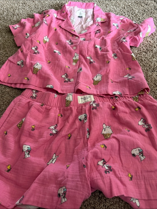 American Eagle Outfitters Other - American Eagle Outfitters Pink Snoopy & Ice Cream Pajama Set Sz M.  New